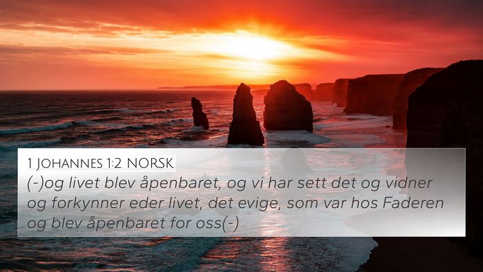 1 Johannes 1:2 NORSK Bible Verse Image