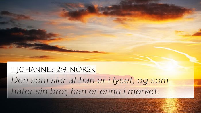 1 Johannes 2:9 NORSK Bible Verse Image