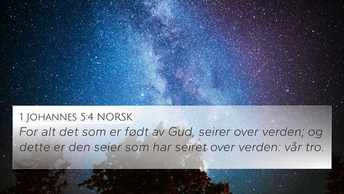 1 Johannes 5:4 NORSK Bible Verse Image