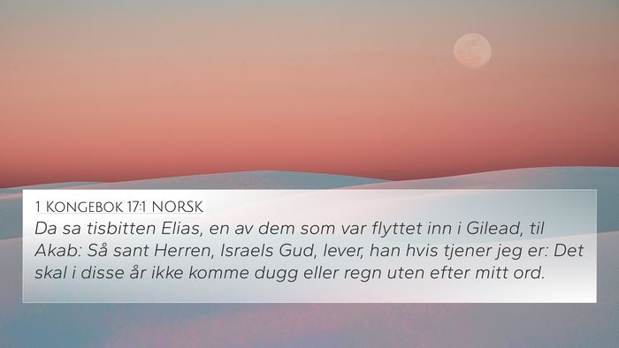 1 Kongebok 17:1 NORSK Bible Verse Image