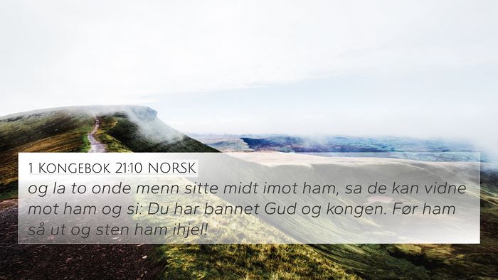 1 Kongebok 21:10 NORSK Bible Verse Image