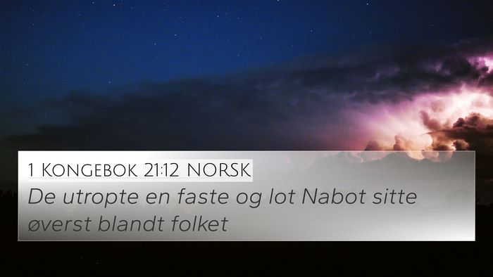 1 Kongebok 21:12 NORSK Bible Verse Image