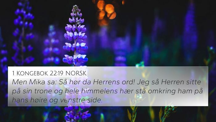1 Kongebok 22:19 NORSK Bible Verse Image