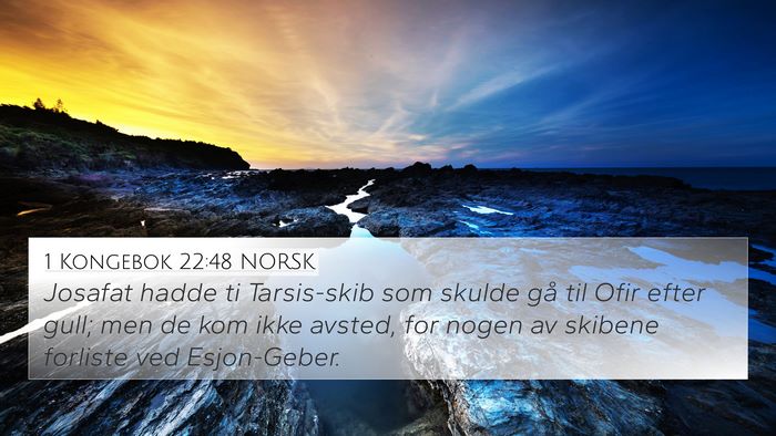 1 Kongebok 22:48 NORSK Bible Verse Image
