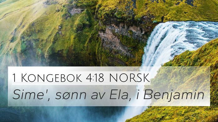 1 Kongebok 4:18 NORSK 4K Wallpaper - Sime', sønn av Ela, i - 4K Wallpaper Bible Verse