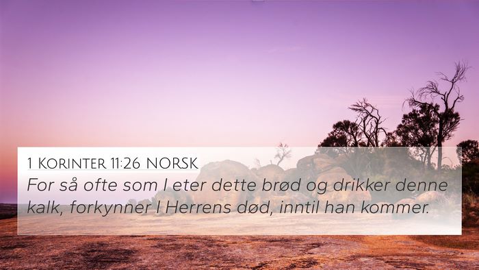 1 Korinter 11:26 NORSK Bible Verse Image