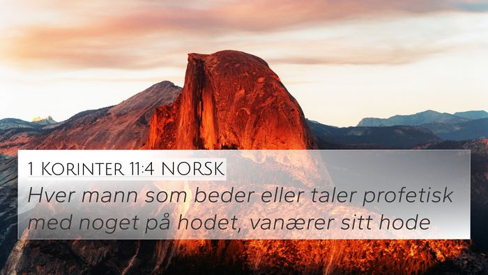 1 Korinter 11:4 NORSK Bible Verse Image