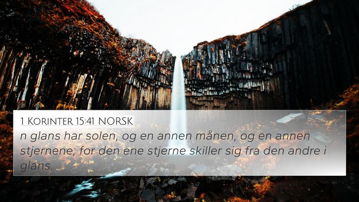 1 Korinter 15:41 NORSK Bible Verse Image