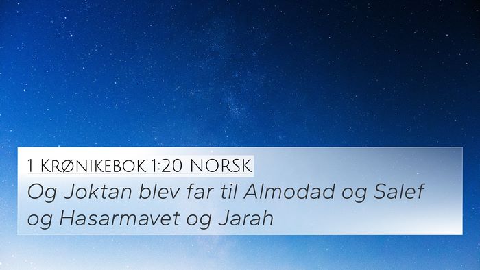 1 Krønikebok 1:20 NORSK Bible Verse Image