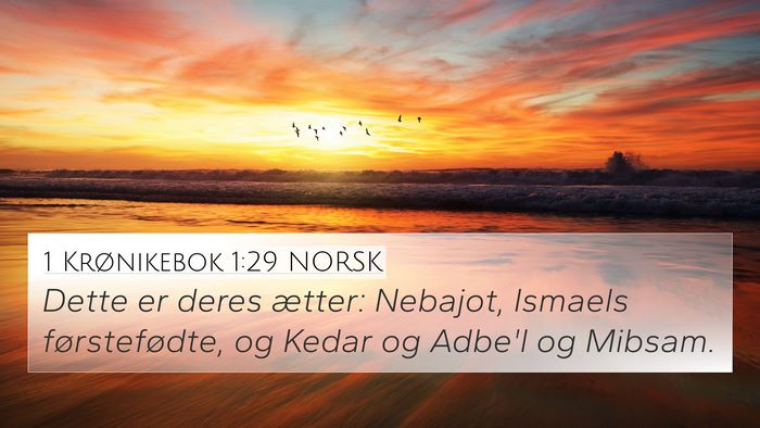 1 Krønikebok 1:29 NORSK Bible Verse Image