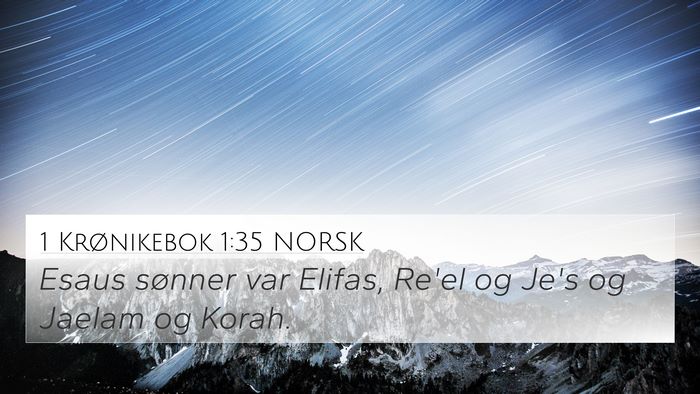 1 Krønikebok 1:35 NORSK Bible Verse Image