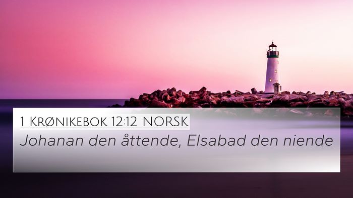 1 Krønikebok 12:12 NORSK 4K Wallpaper - Johanan den åttende, Elsabad den - 4K Wallpaper Bible Verse