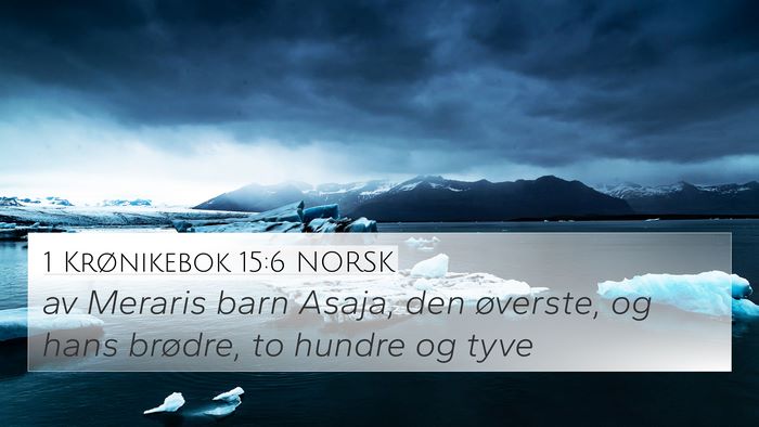 1 Krønikebok 15:6 NORSK Bible Verse Image
