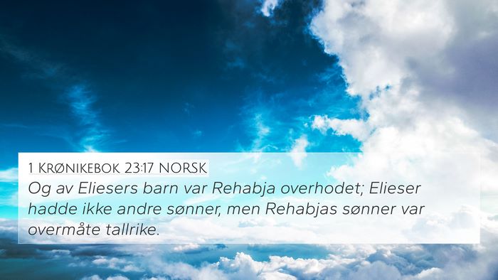 1 Krønikebok 23:17 NORSK Bible Verse Image