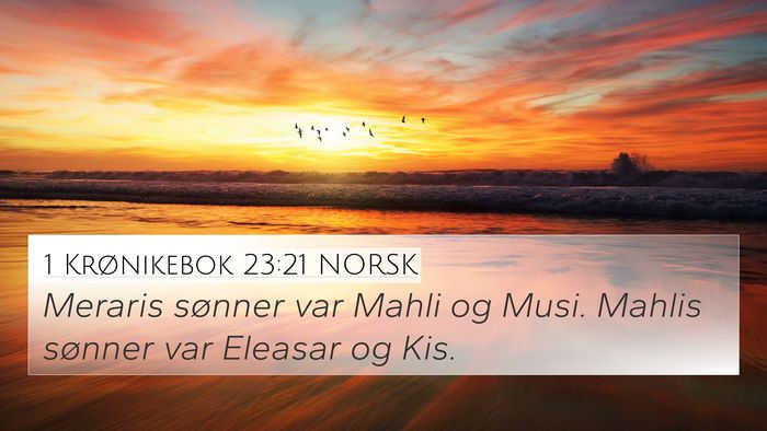 1 Krønikebok 23:21 NORSK Bible Verse Image