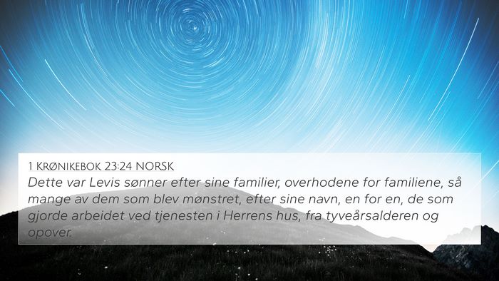 1 Krønikebok 23:24 NORSK Bible Verse Image