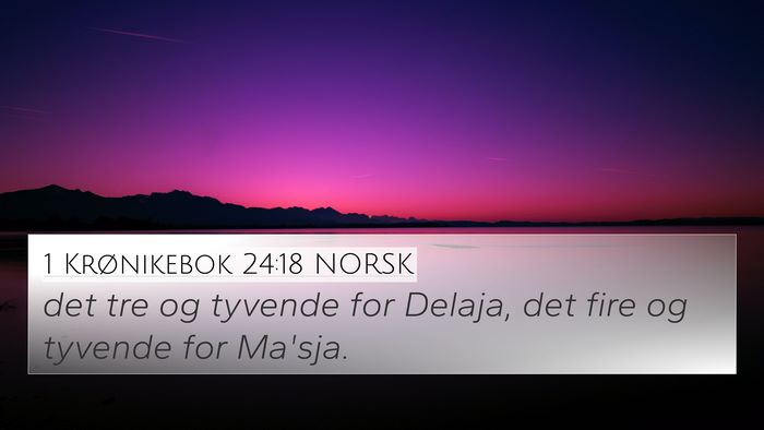 1 Krønikebok 24:18 NORSK Bible Verse Image