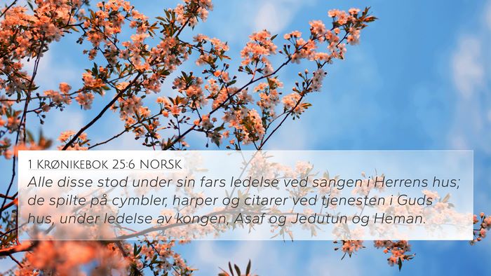 1 Krønikebok 25:6 NORSK Bible Verse Image