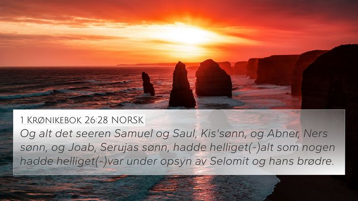 1 Krønikebok 26:28 NORSK Bible Verse Image