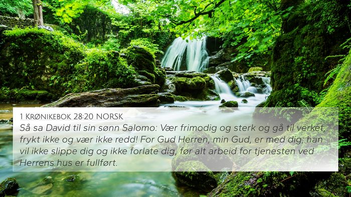 1 Krønikebok 28:20 NORSK Bible Verse Image