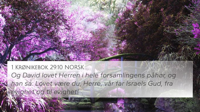 1 Krønikebok 29:10 NORSK Bible Verse Image