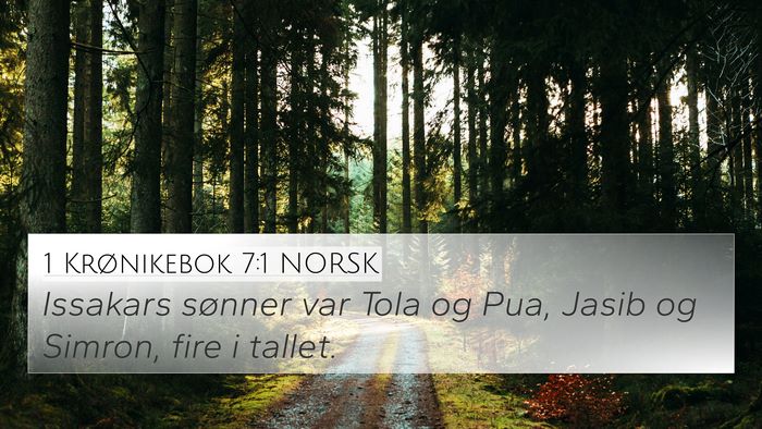 1 Krønikebok 7:1 NORSK Bible Verse Image