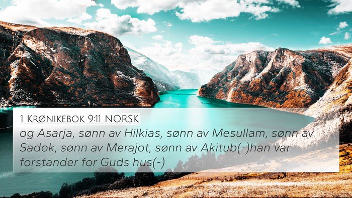 1 Krønikebok 9:11 NORSK Bible Verse Image