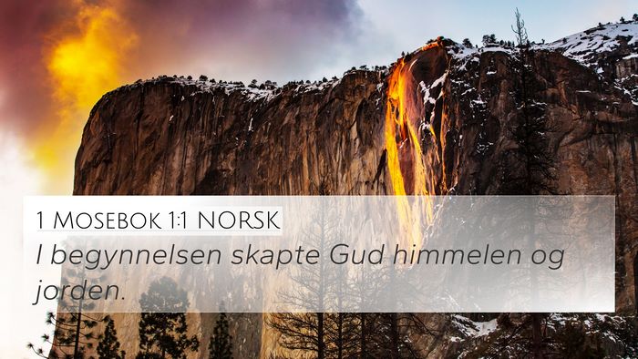 1 Mosebok 1:1 NORSK Bible Verse Image