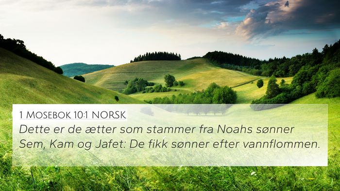 1 Mosebok 10:1 NORSK Bible Verse Image