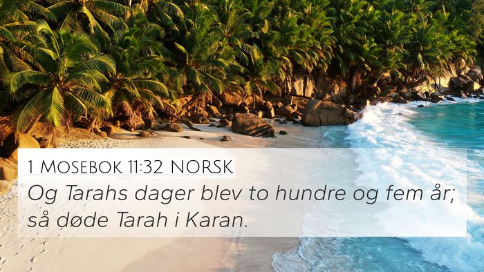1 Mosebok 11:32 NORSK Bible Verse Image