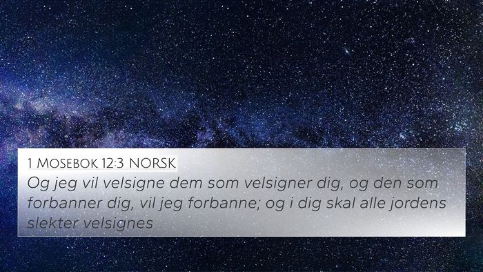 1 Mosebok 12:3 NORSK Bible Verse Image