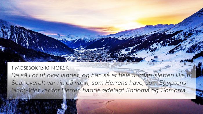 1 Mosebok 13:10 NORSK Bible Verse Image