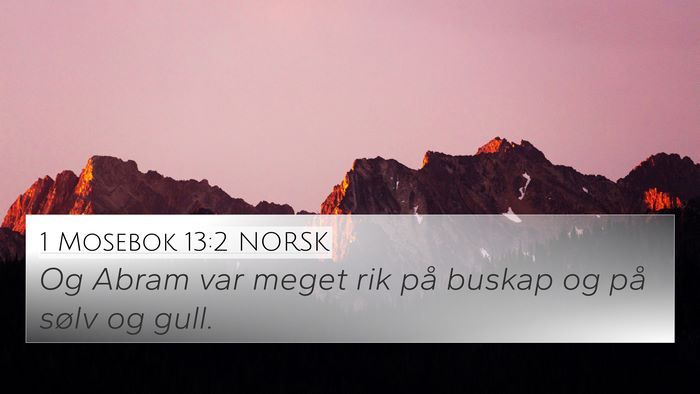 1 Mosebok 13:2 NORSK Bible Verse Image