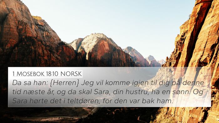1 Mosebok 18:10 NORSK Bible Verse Image