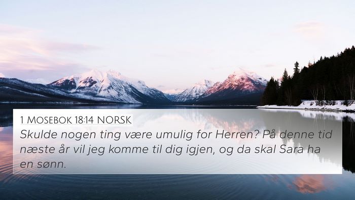1 Mosebok 18:14 NORSK Bible Verse Image