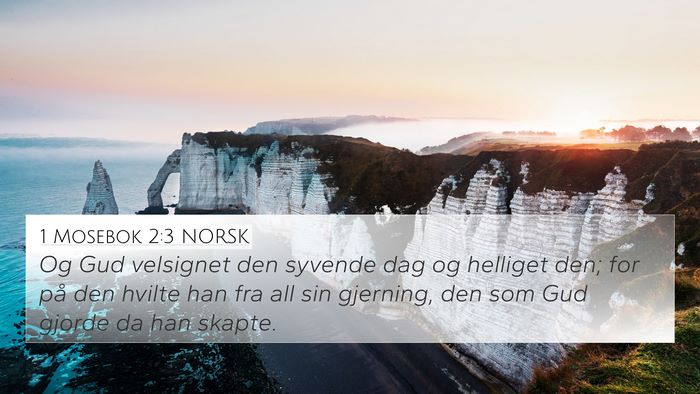 1 Mosebok 2:3 NORSK Bible Verse Image