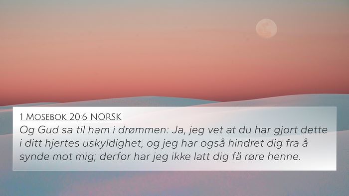 1 Mosebok 20:6 NORSK Bible Verse Image