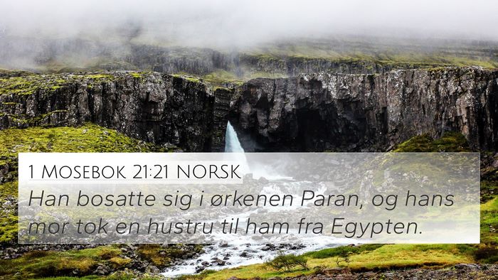 1 Mosebok 21:21 NORSK Bible Verse Image
