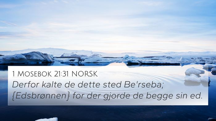 1 Mosebok 21:31 NORSK Bible Verse Image