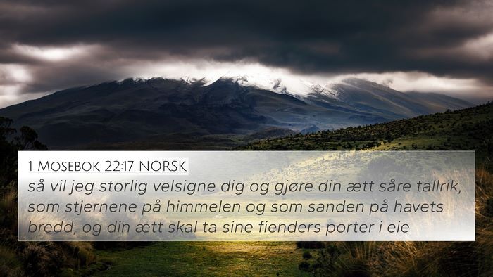 1 Mosebok 22:17 NORSK Bible Verse Image