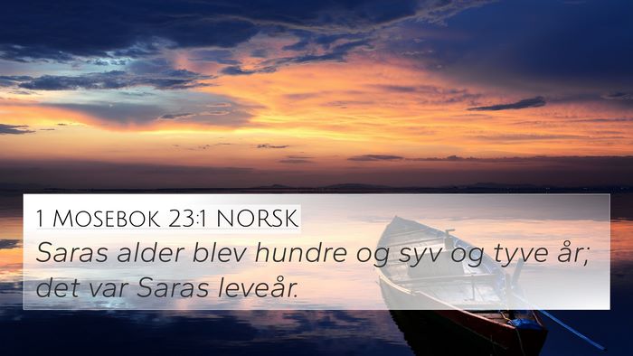 1 Mosebok 23:1 NORSK Bible Verse Image