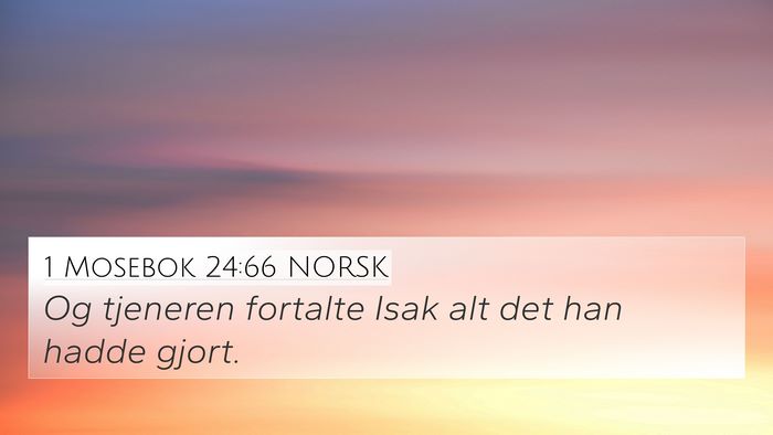 1 Mosebok 24:66 NORSK 4K Wallpaper - Og tjeneren fortalte Isak alt det han hadde - 4K Wallpaper Bible Verse