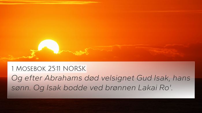 1 Mosebok 25:11 NORSK Bible Verse Image
