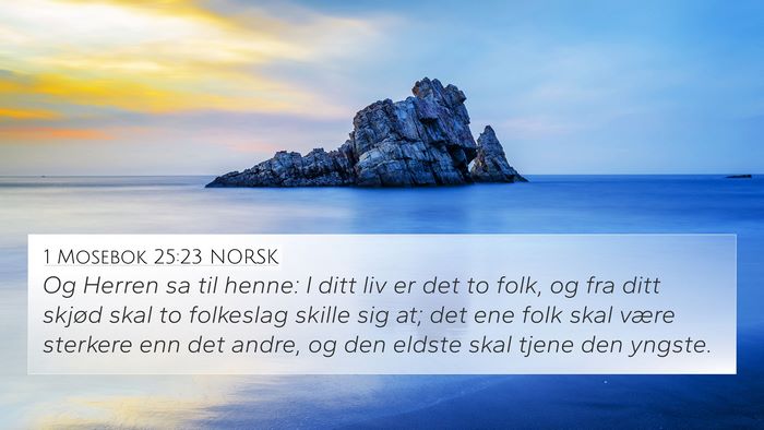 1 Mosebok 25:23 NORSK Bible Verse Image