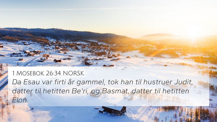 1 Mosebok 26:34 NORSK Bible Verse Image