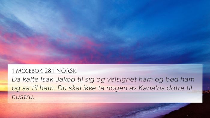 1 Mosebok 28:1 NORSK Bible Verse Image