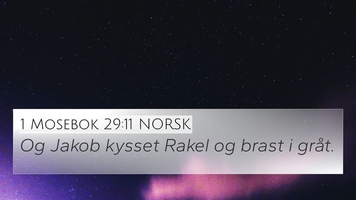 1 Mosebok 29:11 NORSK Bible Verse Image