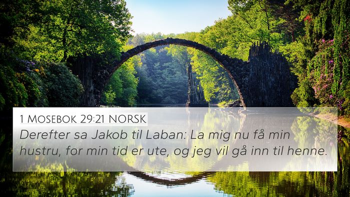 1 Mosebok 29:21 NORSK Bible Verse Image