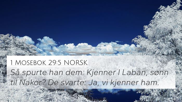 1 Mosebok 29:5 NORSK Bible Verse Image