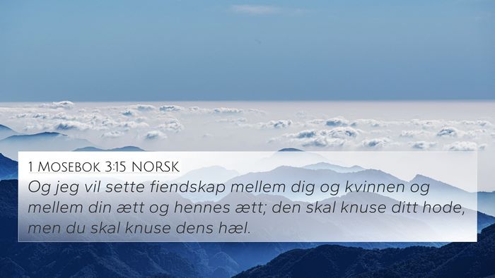 1 Mosebok 3:15 NORSK Bible Verse Image